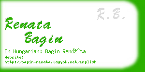 renata bagin business card